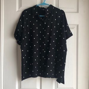 Uniqlo Short-Sleeve Rayon Blouse